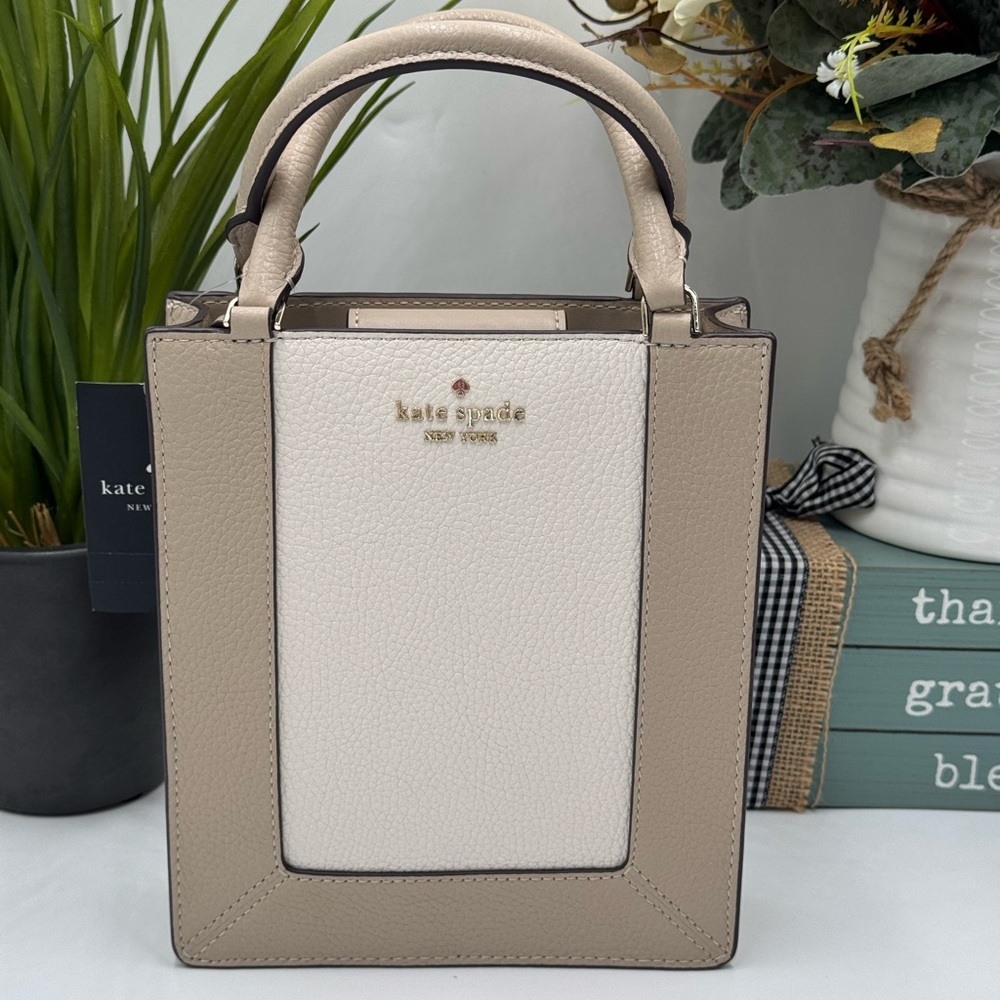 Kate Spade Lena Colorblock Mini Tote Light Sand